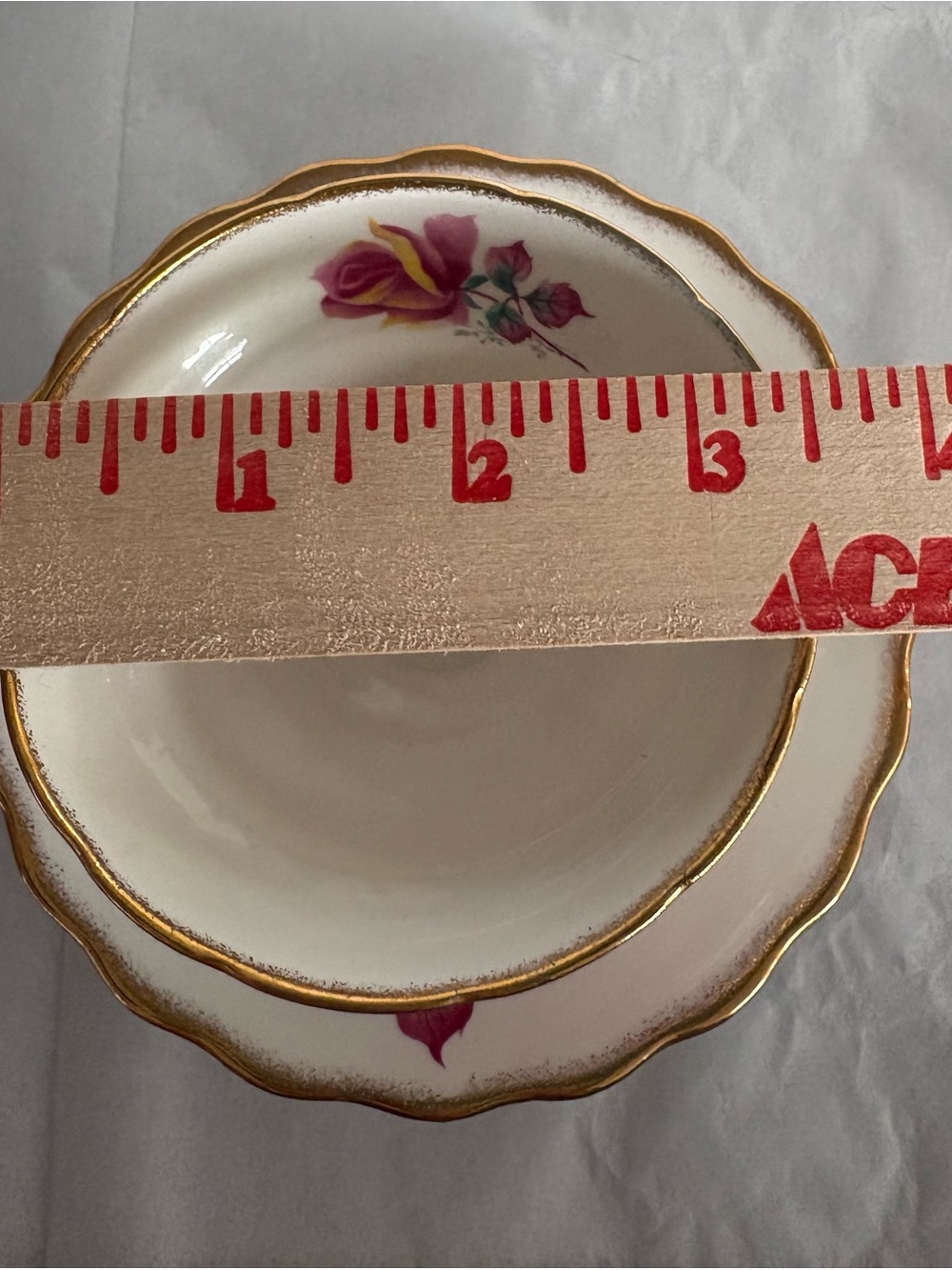 Rosina White Teacup & Saucer With Multi-color  Floral Gold Trim England Bone - Picture 13 of 15